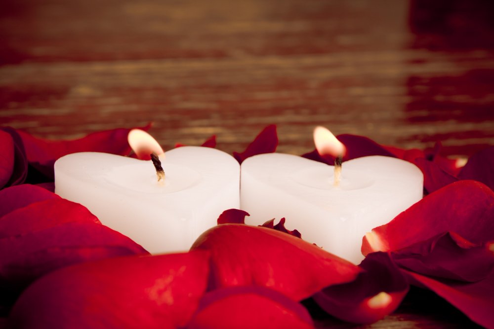 valentines day candles decor