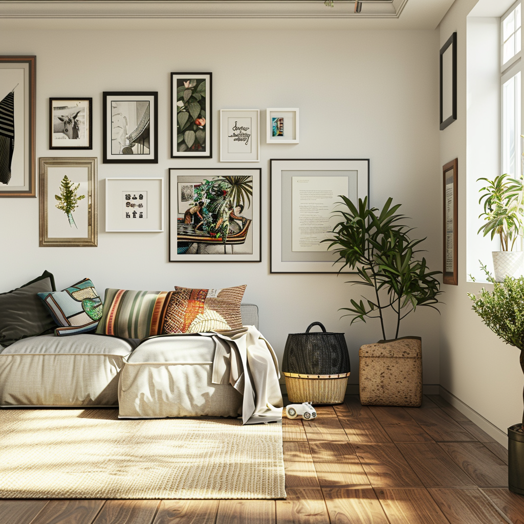 gallery wall inspirations with clipart