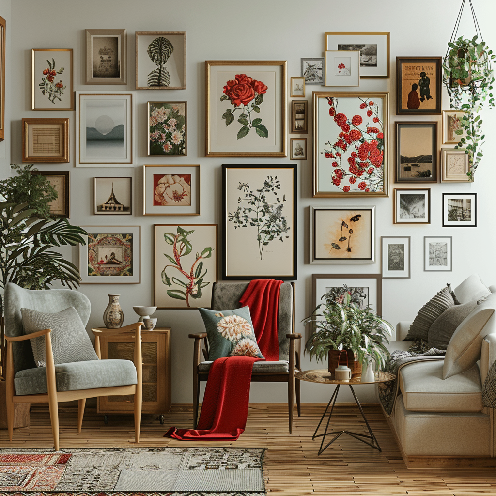 gallery wall inspirations with clipart