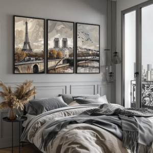 paris city triptych
