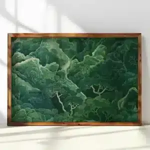 Serene Sage Green Horizontal Wall Art – Japandi Landscape Printable (Digital Download)